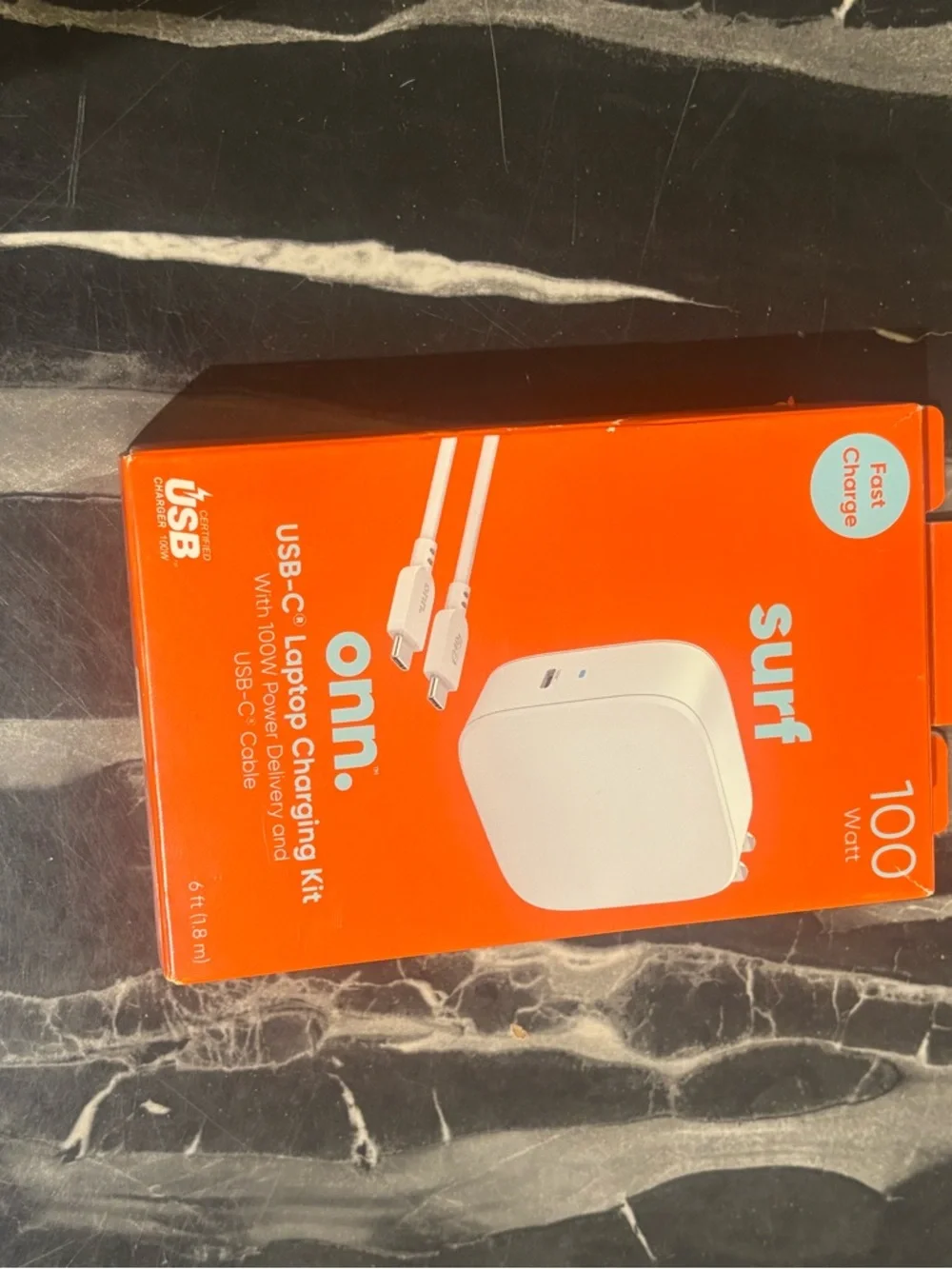 onn Surf USB-C 100W Laptop Charging Kit - White